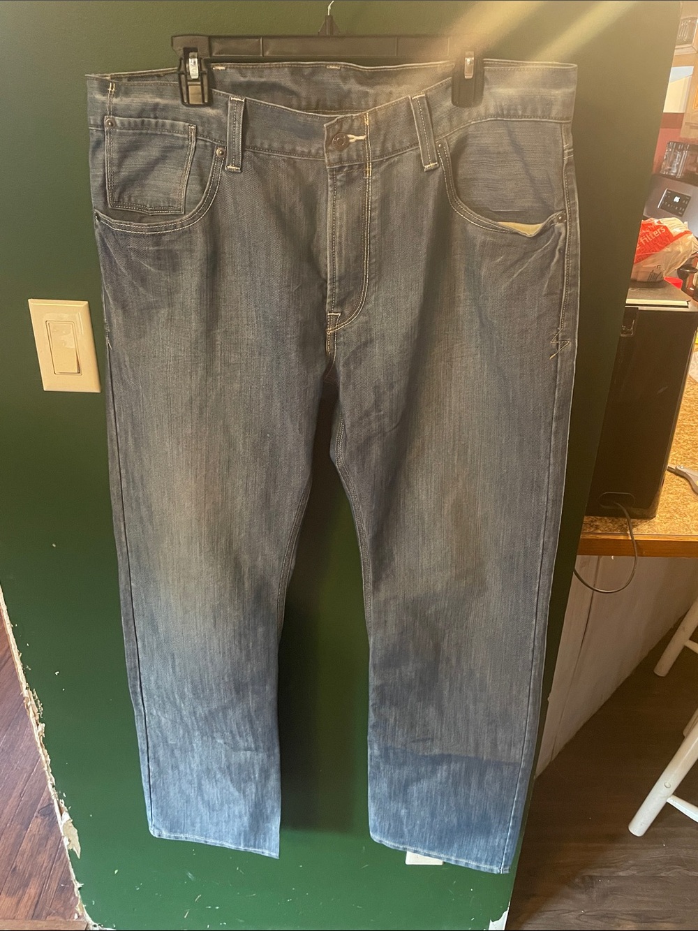 Levis 514 Double Back Pocket Medium Wash Size 38x34 Straight Leg